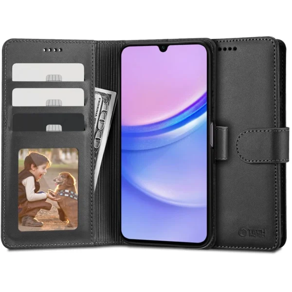 Tech-Protect Wallet Case for Samsung Galaxy A15 4G / 5G - Blackeng