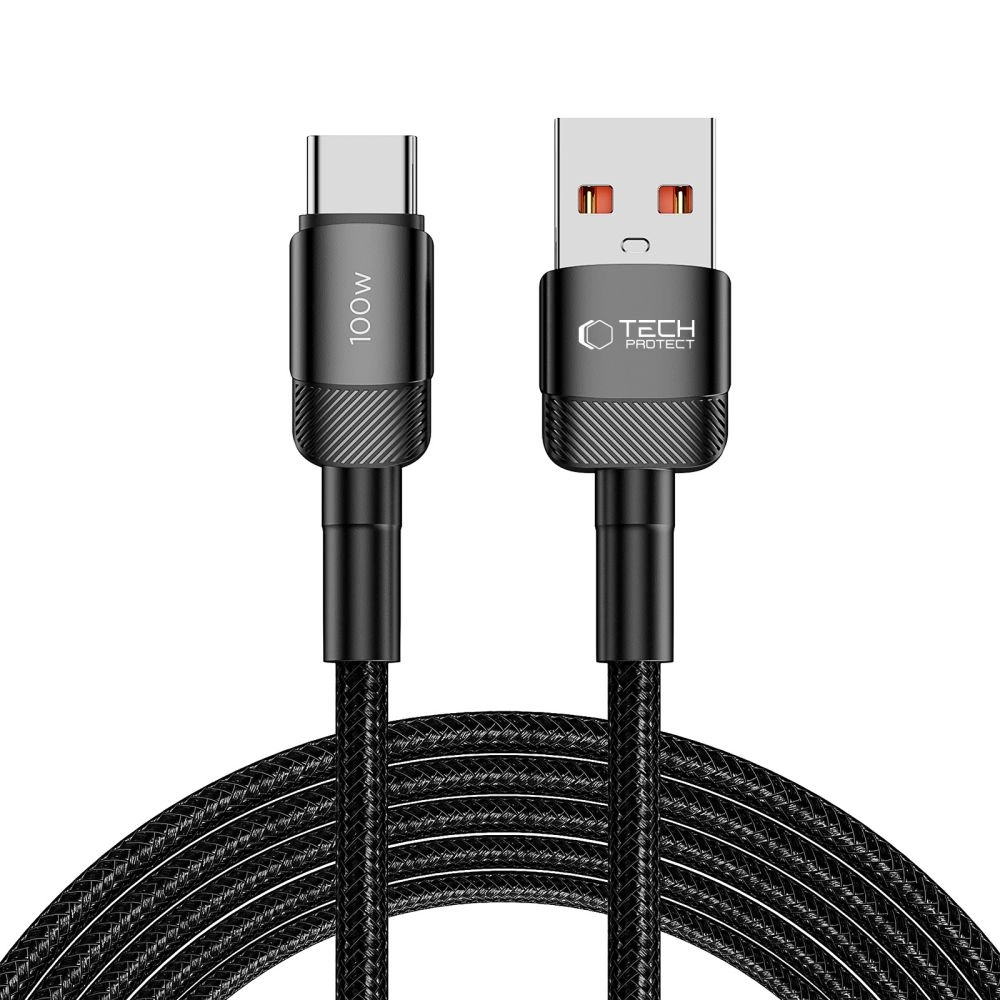Tech-Protect UltraBoost Evo USB-C / USB-A cable 100W 5A 3m - blackeng