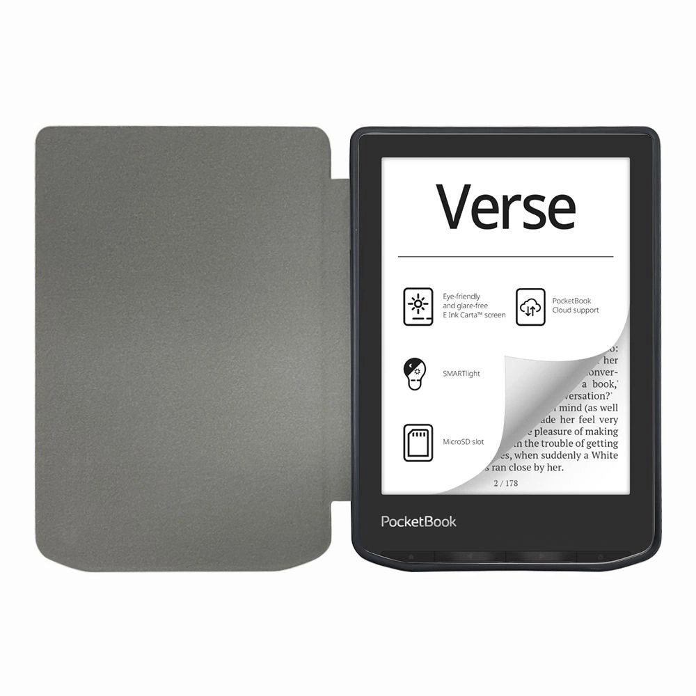 Tech-Protect SmartCase for PocketBook Verse / Verse Pro - Blue with Sakura Flowerseng