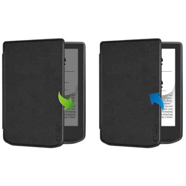 Tech-Protect SmartCase for PocketBook Verse / Verse Pro - Blue with Sakura Flowerseng