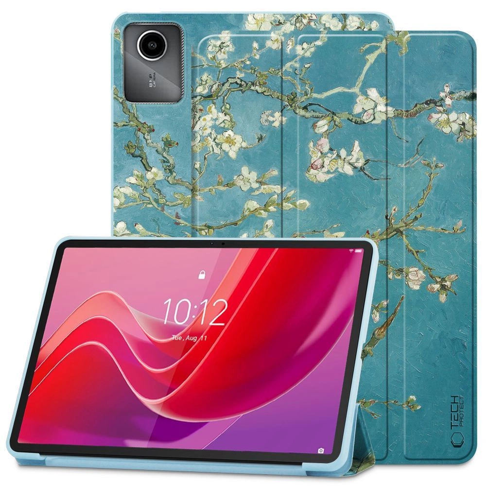 Tech-Protect SmartCase for Lenovo Tab M11 11" TB-330 - Blue with Sakura Flowerseng