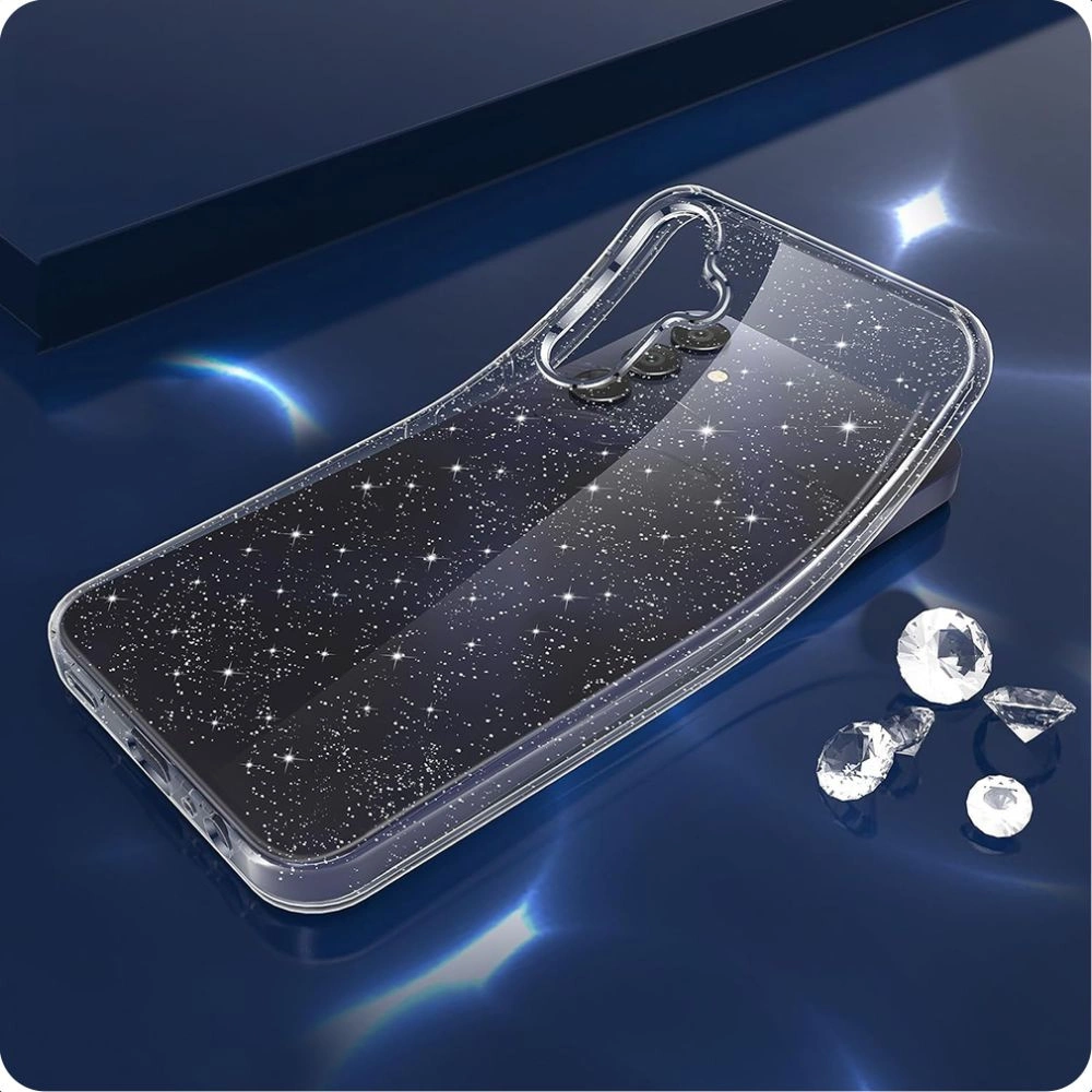 Tech-Protect FlexAir Case for Samsung Galaxy A35 5G - Clear-Glittereng