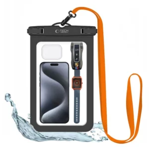 Tech-Protect Waterproof Case UWC9 waterproof for devices up to 8.9" - black and orangeeng