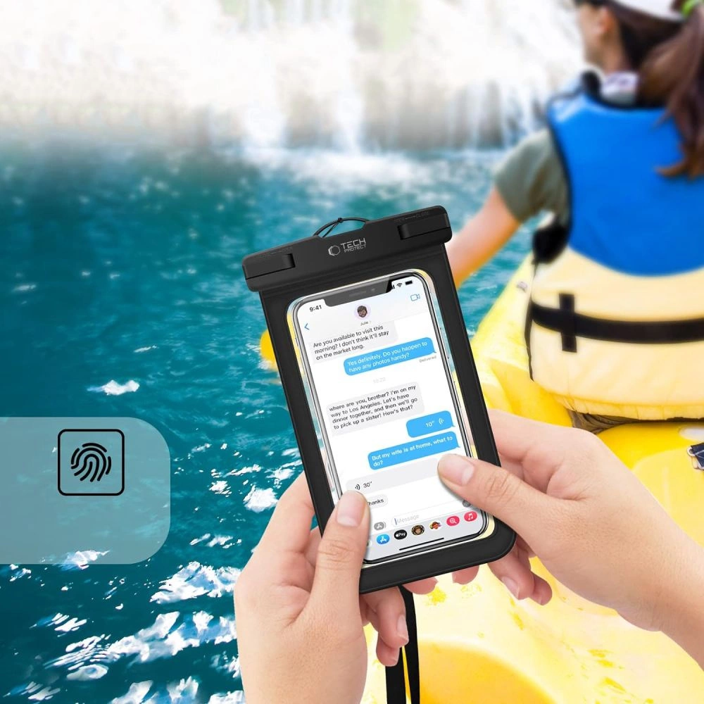 Tech-Protect Waterproof Case UWC9 waterproof for devices up to 8.9" - black and orangeeng
