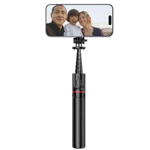 Tech-Protect L06S Bluetooth magnetic selfie stick with MagSafe, remote control, tripod up to 82cm and 360 head - blackeng