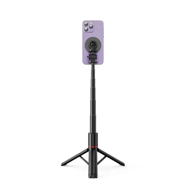 Tech-Protect L06S Bluetooth magnetic selfie stick with MagSafe, remote control, tripod up to 82cm and 360 head - blackeng