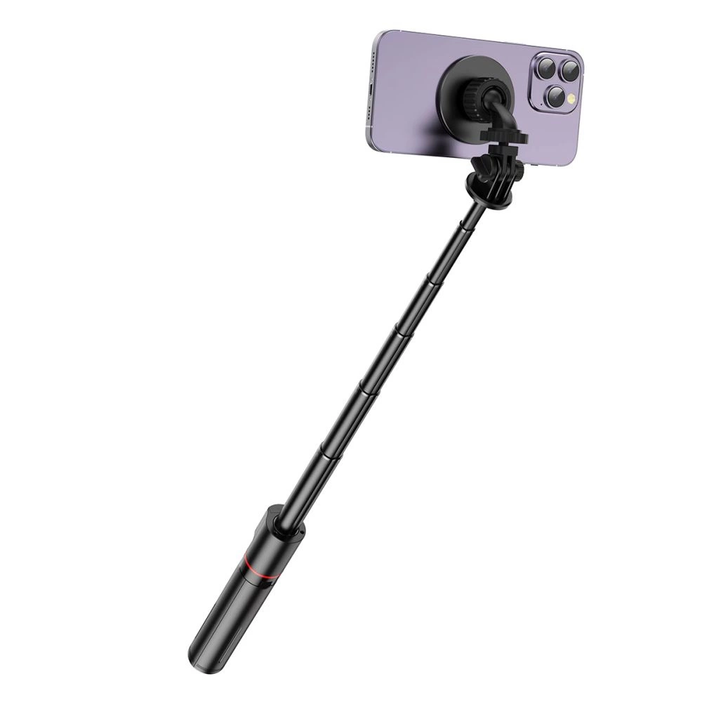 Tech-Protect L06S Bluetooth magnetic selfie stick with MagSafe, remote control, tripod up to 82cm and 360 head - blackeng