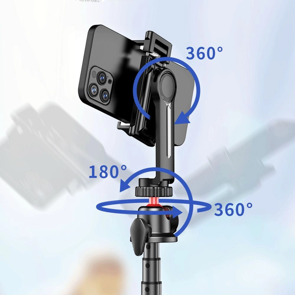 Tech-Protect L07S Bluetooth Selfie Stick with Flexible Tripod up to 54cm and 360 Head - Blackeng