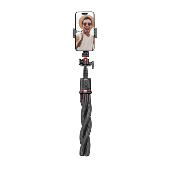 Tech-Protect L07S Bluetooth Selfie Stick with Flexible Tripod up to 54cm and 360 Head - Blackeng