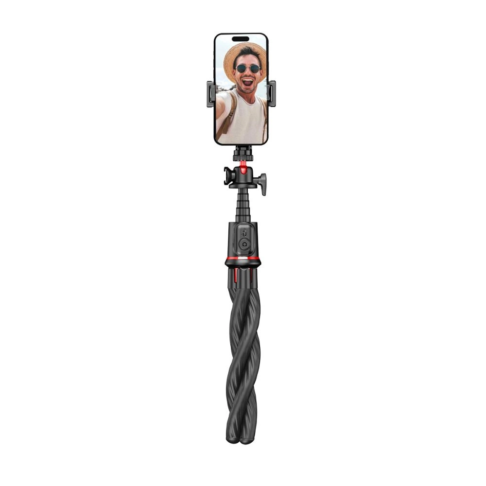 Tech-Protect L07S Bluetooth Selfie Stick with Flexible Tripod up to 54cm and 360 Head - Blackeng