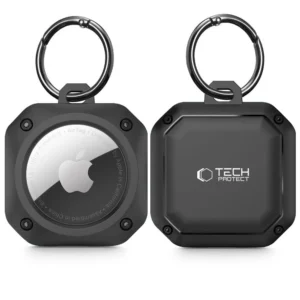 Tech-Protect Rough Pro Case for Apple AirTag with Ring - Blackeng