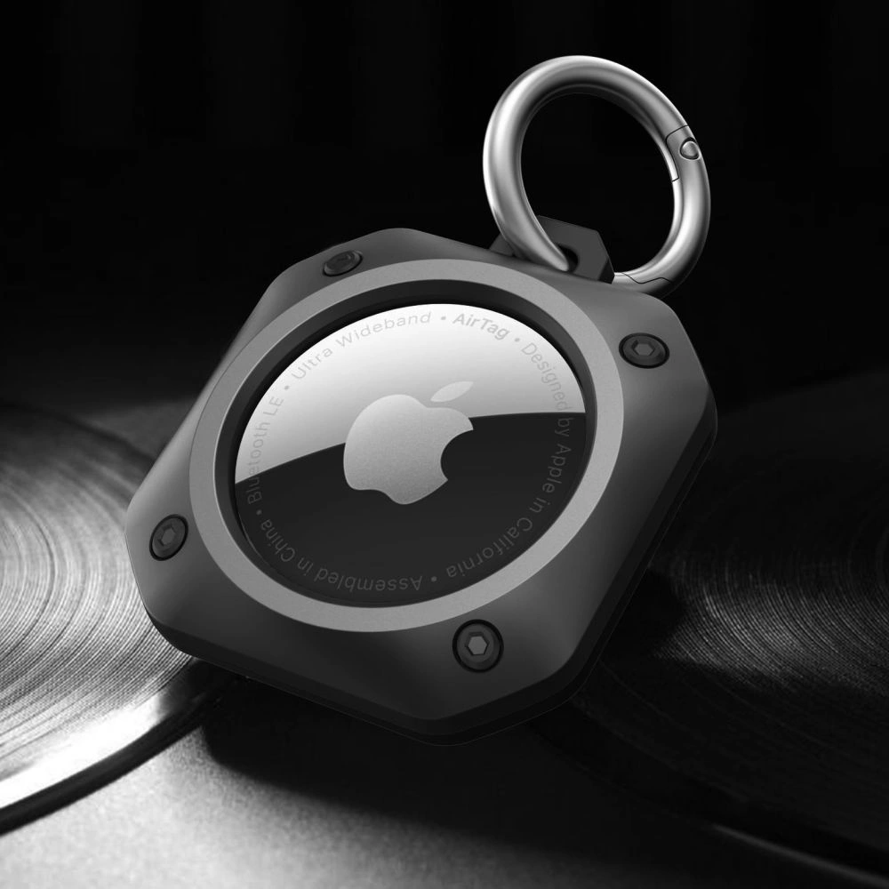 Tech-Protect Rough Pro Case for Apple AirTag with Ring - Blackeng