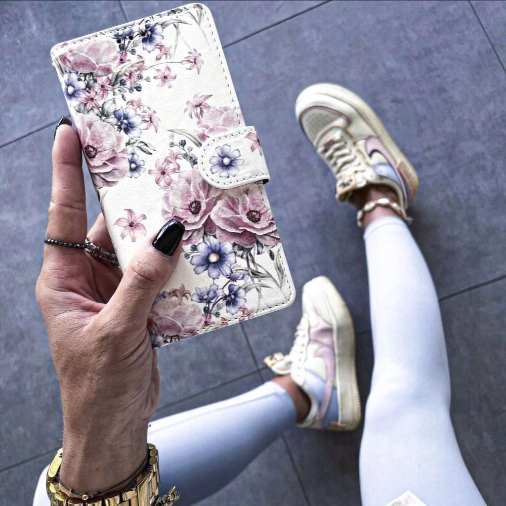 Tech-Protect Wallet Case for Samsung Galaxy A55 5G - Pink Flowerseng