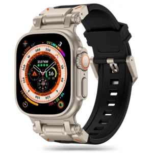 Tech-Protect Delta Pro Strap for Apple Watch 4 / 5 / 6 / 7 / 8 / 9 / SE / Ultra 1 / 2 (42/44/45/49 mm) - Black-Titaniumeng