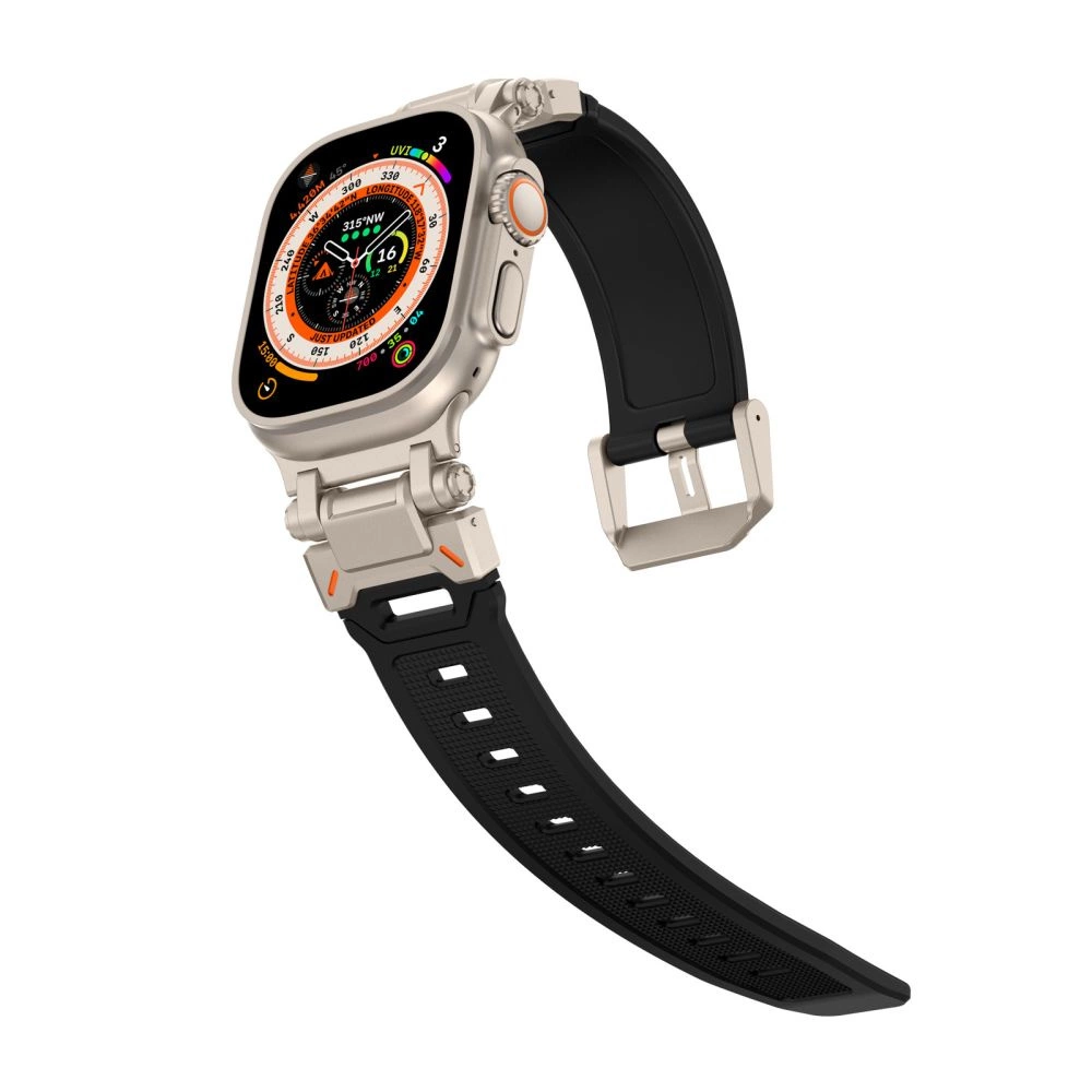 Tech-Protect Delta Pro Strap for Apple Watch 4 / 5 / 6 / 7 / 8 / 9 / SE / Ultra 1 / 2 (42/44/45/49 mm) - Black-Titaniumeng