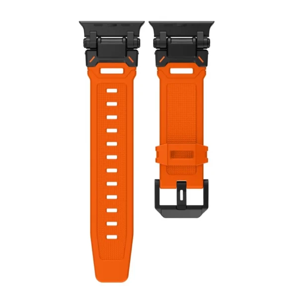 Tech-Protect Delta Pro Strap for Apple Watch 4 / 5 / 6 / 7 / 8 / 9 / SE / Ultra 1 / 2 (42/44/45/49 mm) - Orange-Blackeng