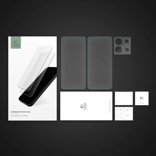 Tech-Protect Supreme Set for Xiaomi Redmi Note 13 Pro 5G / Poco X6 5G 2x Tempered Glass for Display / Tempered Glass for Cameraeng