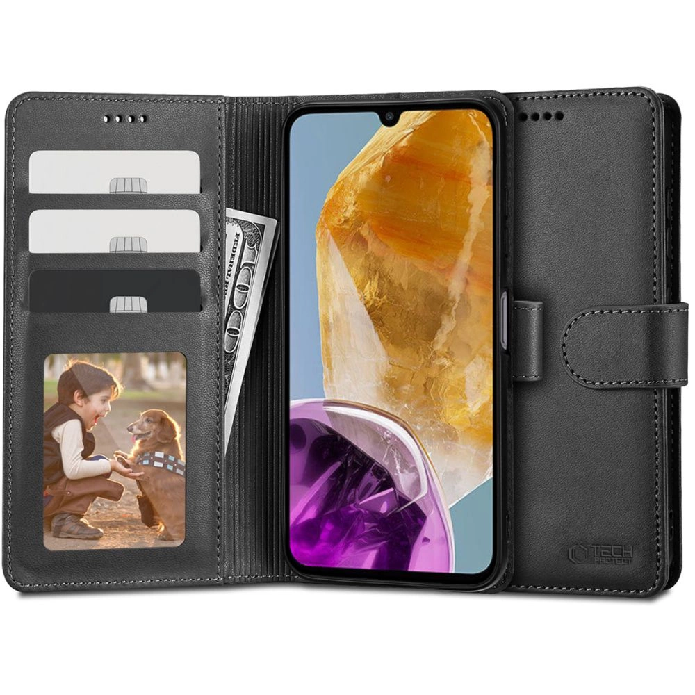 Tech-Protect Wallet Case for Samsung Galaxy M15 5G - Blackeng