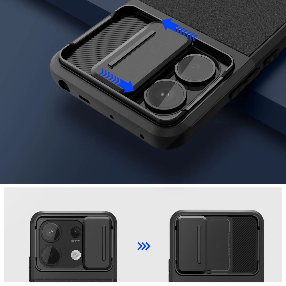 Tech-Protect Velar Cam+ Case for Xiaomi Redmi Note 13 Pro 5G / Poco X6 5G - Blackeng