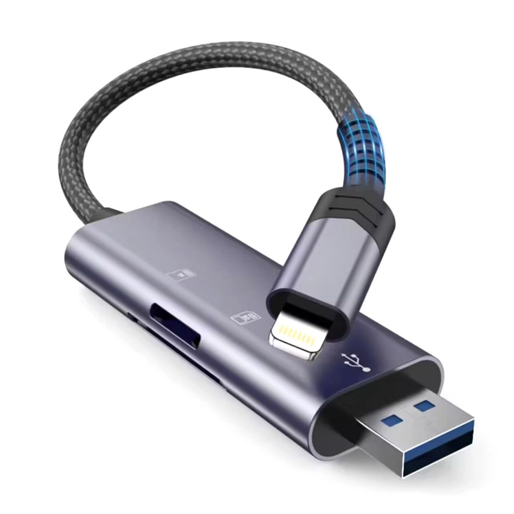 Tech-Protect UltraBoost SD/micro SD Card Reader with Lightning /USB-A Connector - Grayeng