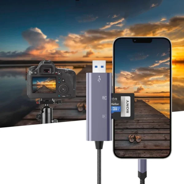 Tech-Protect UltraBoost SD/micro SD Card Reader with Lightning /USB-A Connector - Grayeng
