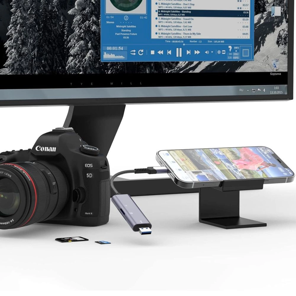 Tech-Protect UltraBoost SD/micro SD Card Reader with Lightning /USB-A Connector - Grayeng