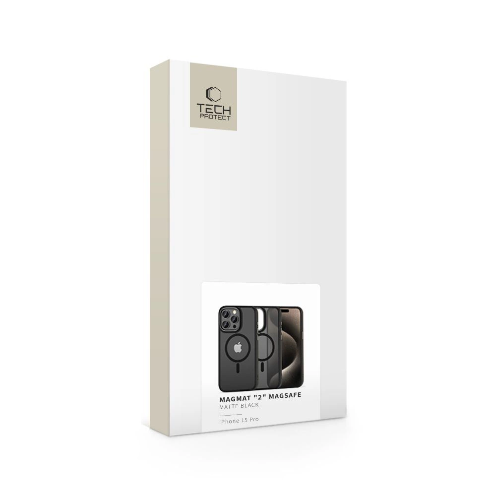 Tech-Protect MagMat 2 MagSafe iPhone 15 Pro Case - Matte Blackeng