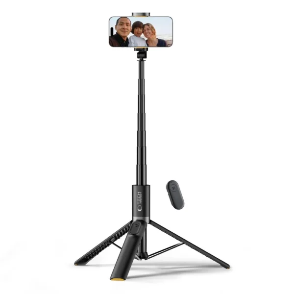 Tech-Protect L08S Bluetooth Selfie Stick with Remote Control, Tripod up to 141cm - Blackeng