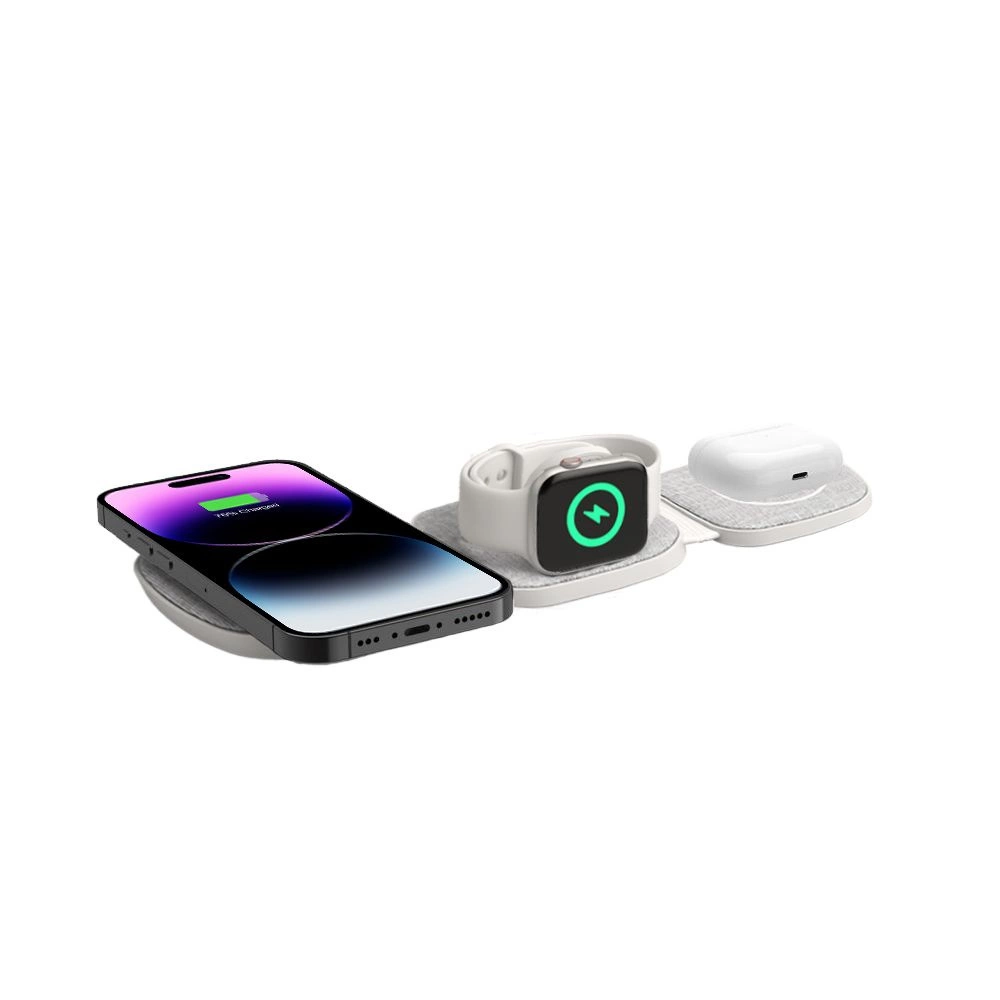 Tech-Protect QI15W-A32 3-in-1 Inductive Charger with MagSafe for Smartphone / Apple Watch / AirPods - Grayeng