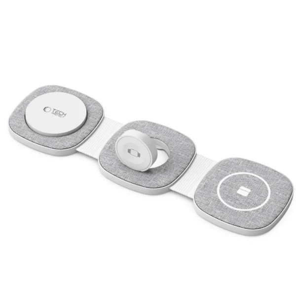 Tech-Protect QI15W-A32 3-in-1 Inductive Charger with MagSafe for Smartphone / Apple Watch / AirPods - Grayeng