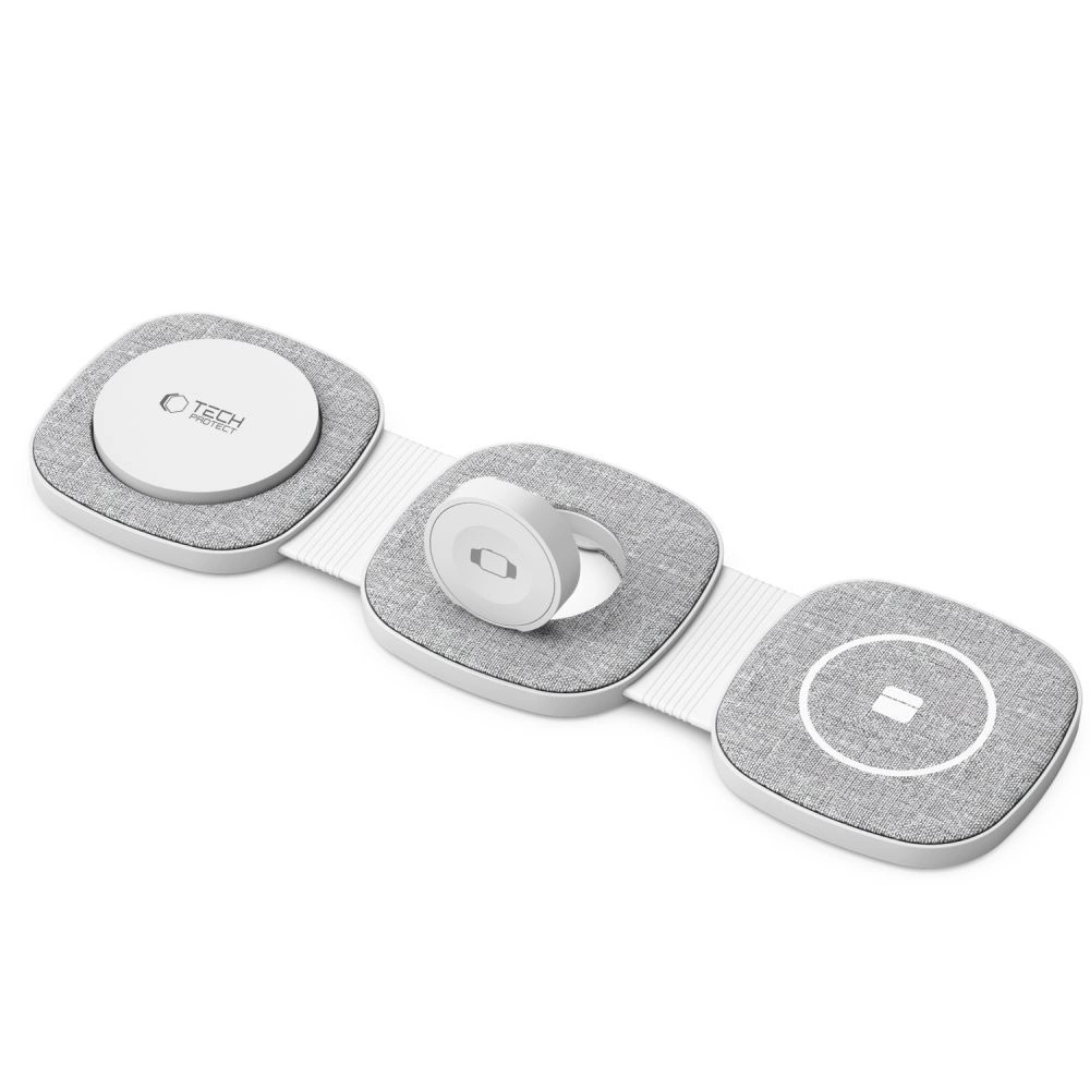 Tech-Protect QI15W-A32 3-in-1 Inductive Charger with MagSafe for Smartphone / Apple Watch / AirPods - Grayeng