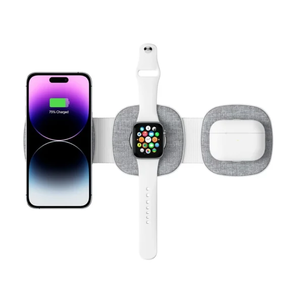 Tech-Protect QI15W-A32 3-in-1 Inductive Charger with MagSafe for Smartphone / Apple Watch / AirPods - Grayeng