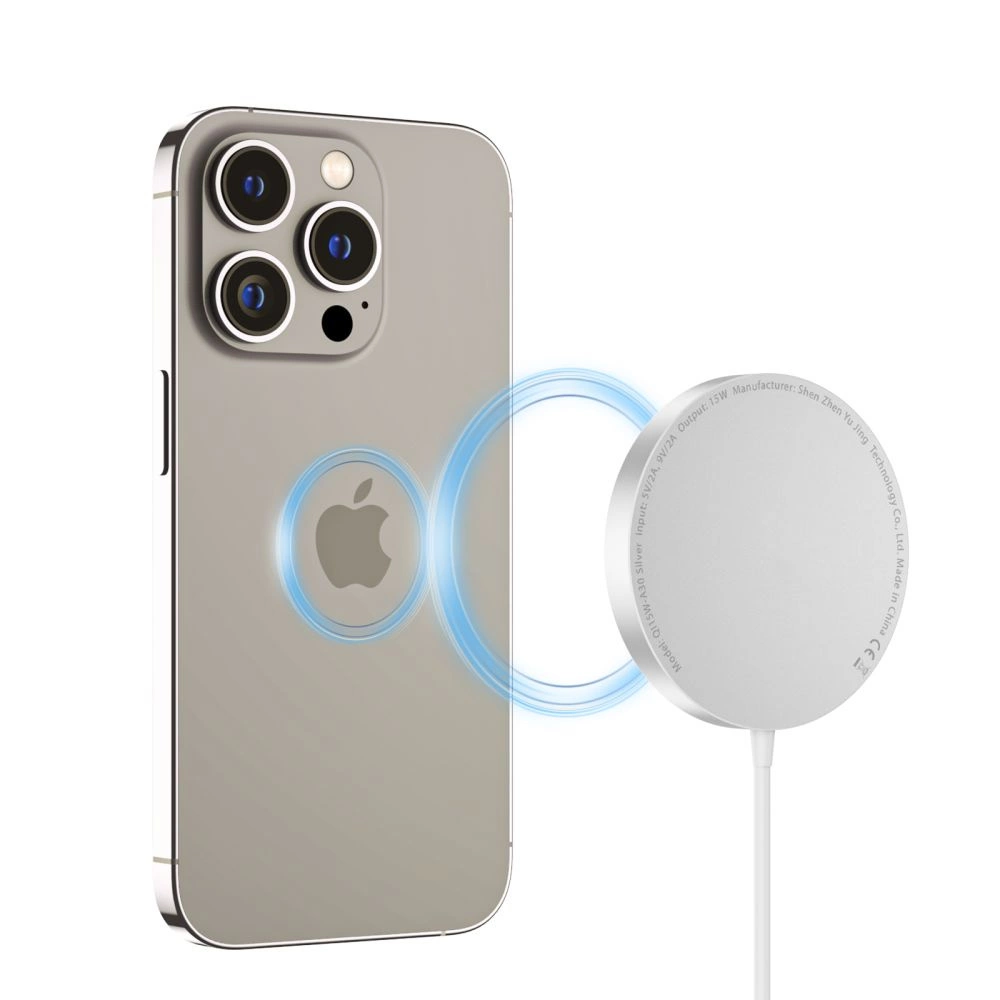 Tech-Protect QI15W-A30 MagSafe Inductive Charger with USB-C Cable - Silvereng