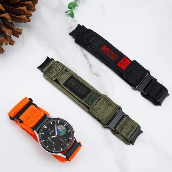 Tech-Protect Scout Pro Strap for Samsung Galaxy Watch 4 / 5 / 5 Pro / 6 / 7 / FE - Orangeeng