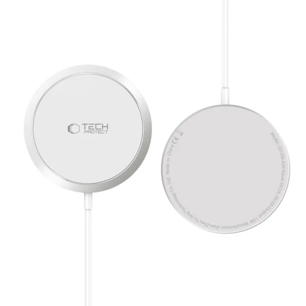 Tech-Protect QI15W-A34 MagSafe Inductive Charger with USB-C Cable - Whiteeng