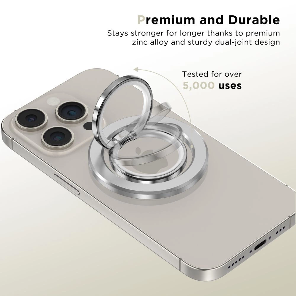 Tech-Protect MMR300 magnetic holder/ring with MagSafe - silvereng