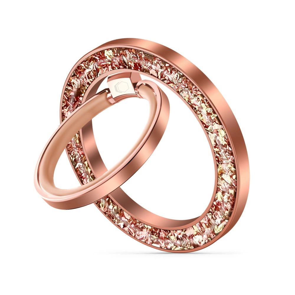 Tech-Protect MMR200 magnetic holder / ring with MagSafe - pink with crystalseng