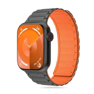 Tech-Protect IconBand Magnetic Strap for Apple Watch 4 / 5 / 6 / 7 / 8 / 9 / SE / Ultra 1 / 2 (42/44/45/49 mm) - Titanium Orangeeng