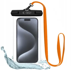 Tech-Protect Waterproof Case UWC7 waterproof for devices up to 6.9" - black and orangeeng