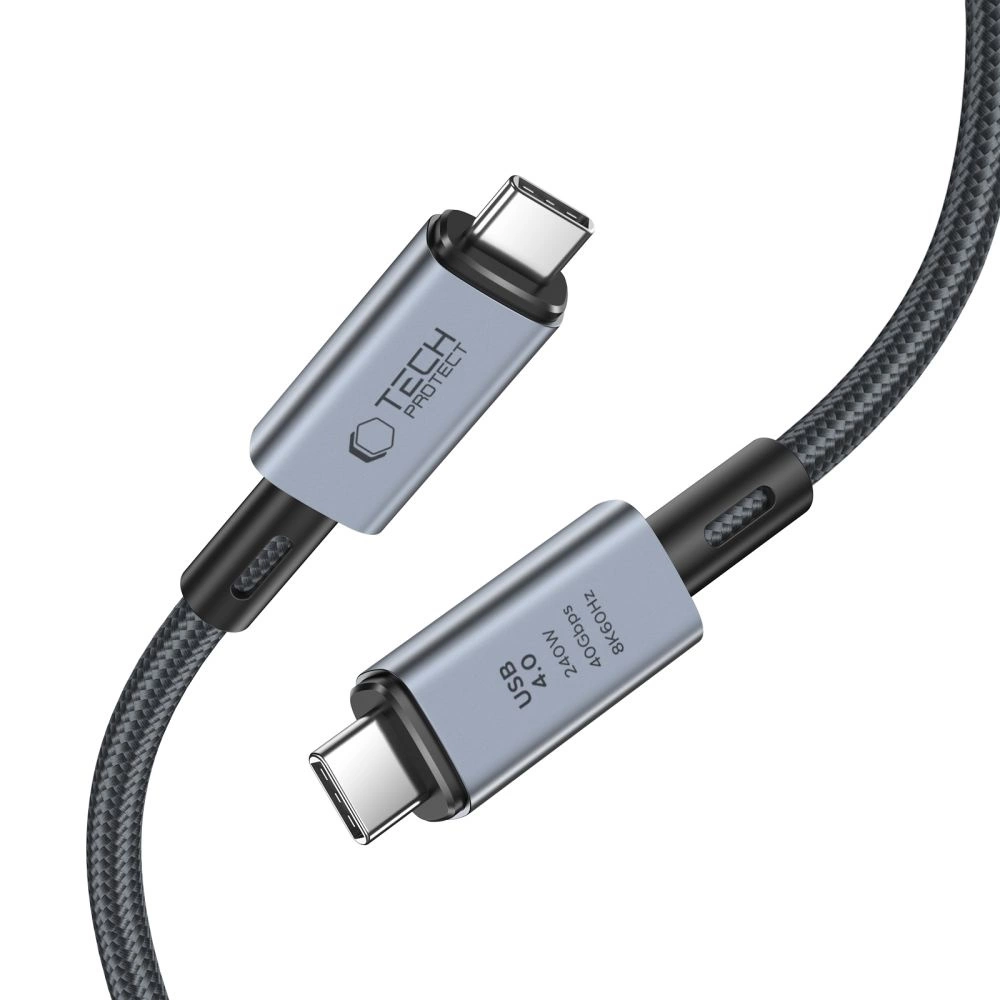 Tech-Protect UltraBoost Max USB-C 4.0 / USB-C 4.0 PD Cable 240W 8K 40Gbps 1m - Grayeng