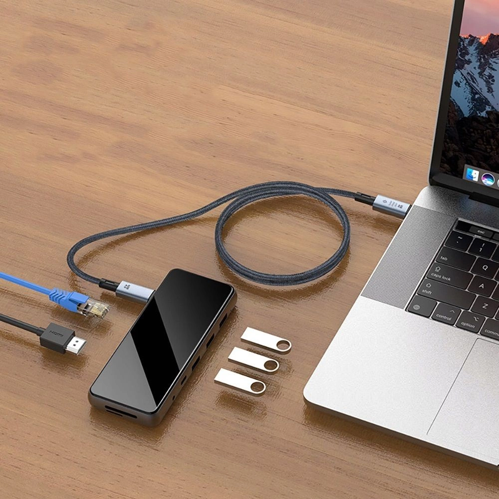 Tech-Protect UltraBoost Max USB-C 4.0 / USB-C 4.0 PD Cable 240W 8K 40Gbps 1m - Grayeng