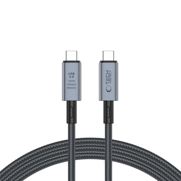 Tech-Protect UltraBoost Max USB-C 4.0 / USB-C 4.0 PD 240W 8K 40Gbps 2m cable - grayeng