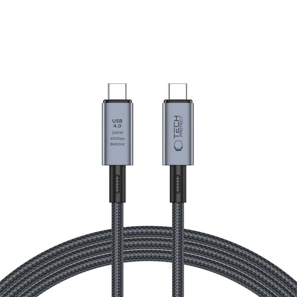 Tech-Protect UltraBoost Max USB-C 4.0 / USB-C 4.0 PD 240W 8K 40Gbps 2m cable - grayeng