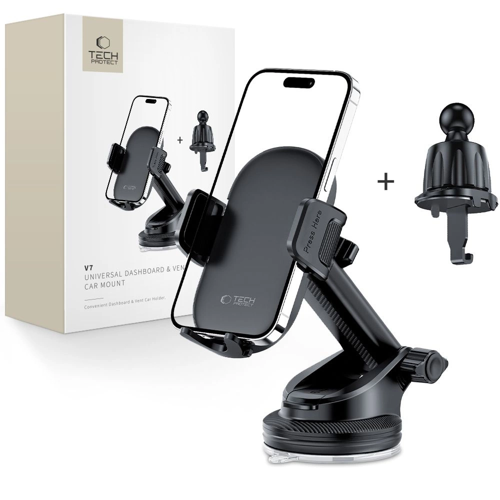 Tech-Protect V7 Car Phone Holder for Cockpit/Air Vent - Blackeng