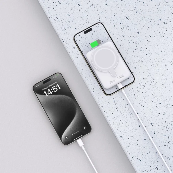 Tech-Protect LifeMag PB11 Powerbank with MagSafe 10000mAh 15W USB-C port - white + USB-C cableeng