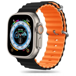 Tech-Protect IconBand Pro Strap for Apple Watch 4 / 5 / 6 / 7 / 8 / 9 / SE / Ultra 1 / 2 (42/44/45/49 mm) - Orange-Blackeng