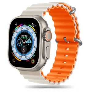 Tech-Protect IconBand Pro Strap for Apple Watch 4 / 5 / 6 / 7 / 8 / 9 / SE / Ultra 1 / 2 (42/44/45/49 mm) - Beige-Orangeeng