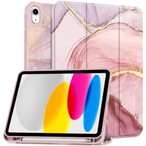 Tech-Protect SC Pen Case for iPad 10.9" 2022 - Pink Marbleeng