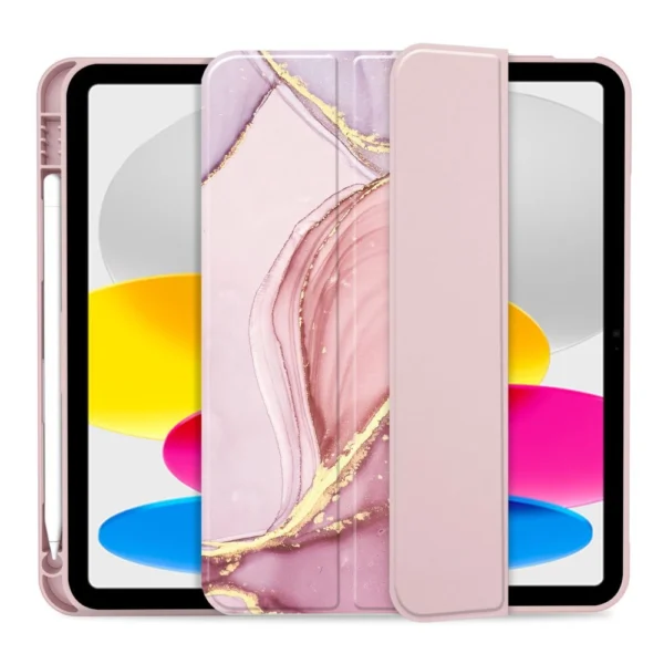 Tech-Protect SC Pen Case for iPad 10.9" 2022 - Pink Marbleeng