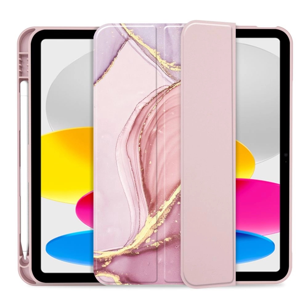 Tech-Protect SC Pen Case for iPad 10.9" 2022 - Pink Marbleeng